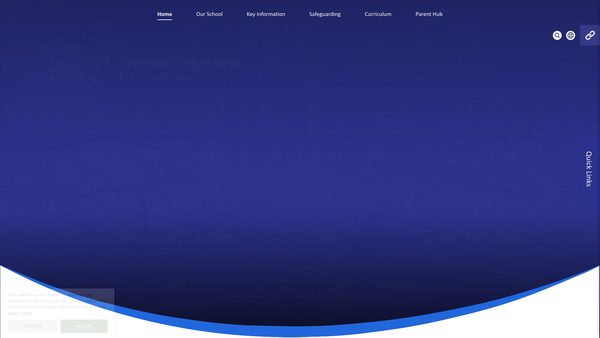 Screenshot of the Scotton Lingerfield School Fund website