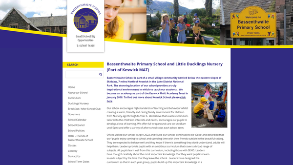 Screenshot of the The Friends Of Bassenthwaite School website