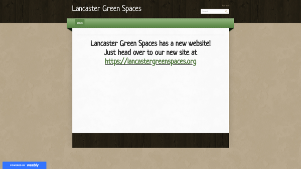 Screenshot of the Lancaster Green Spaces website