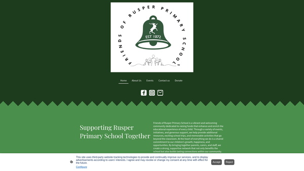 Screenshot of the Friends of Rusper Primary School website