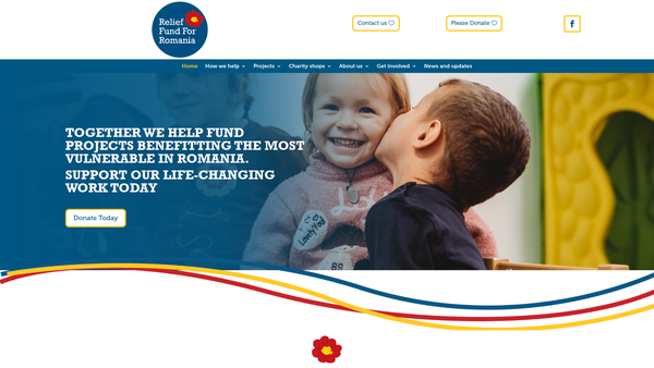 Screenshot of the Relief Fund For Romania Limited website