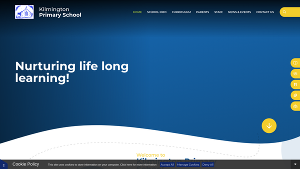 Screenshot of the Kilmington School PTFA website