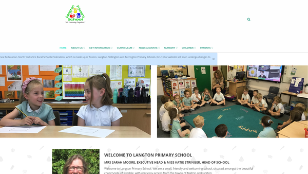 Screenshot of the Langton School Fund website
