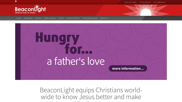 Screenshot of the Beaconlight Trust website
