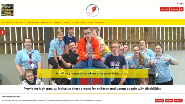 Screenshot of the Marches Family Network website