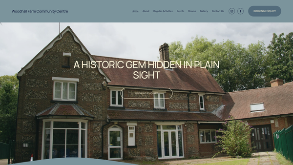 Screenshot of the Woodhall Farm Community Association website