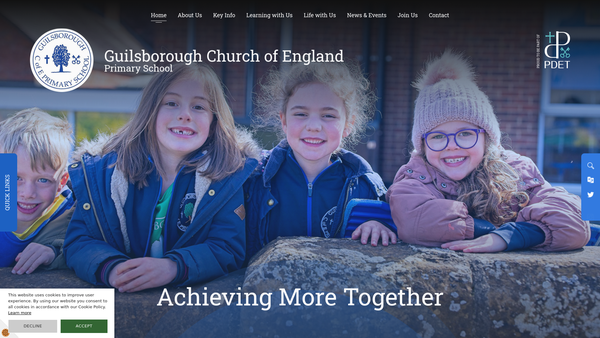 Screenshot of the Parent Teachers Association Of The Guilsborough Church Of England Primary School website