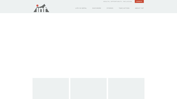 Screenshot of the International Nepal Fellowship website