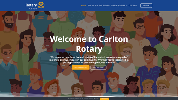 Screenshot of the The Rotary Club Of Carlton Trust Fund website