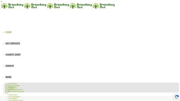 Screenshot of the Branching Out website