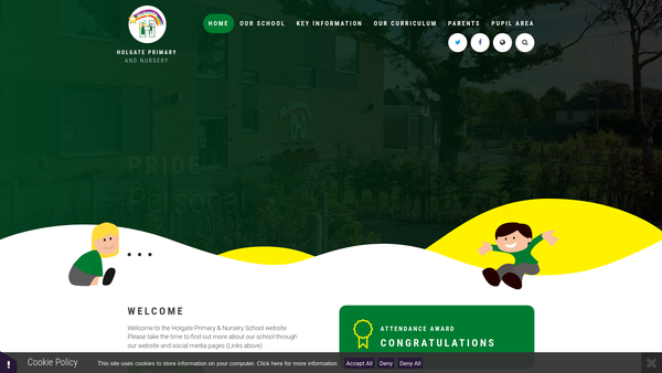 Screenshot of the Holgate Primary & Nursery School Fund website