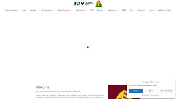 Screenshot of the The Friends Of Kenn Church Of England Primary School website