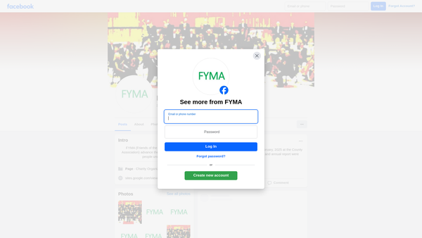 Screenshot of the Friends Of The Young Musicians' Association website