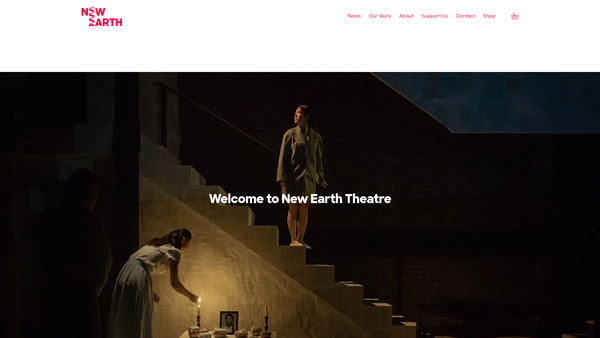 Screenshot of the New Earth Theatre Limited website
