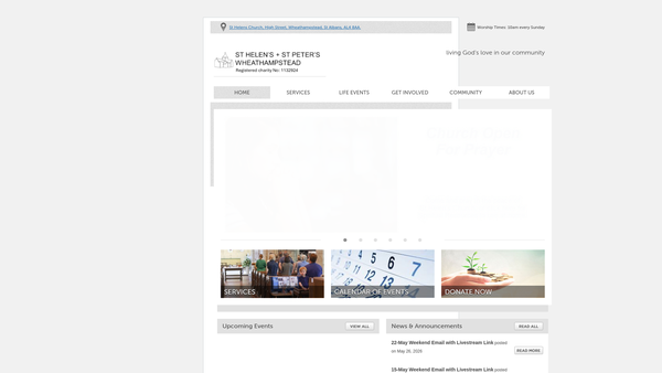 Screenshot of the The Friends Of St Helen's Church (Wheathampstead) website