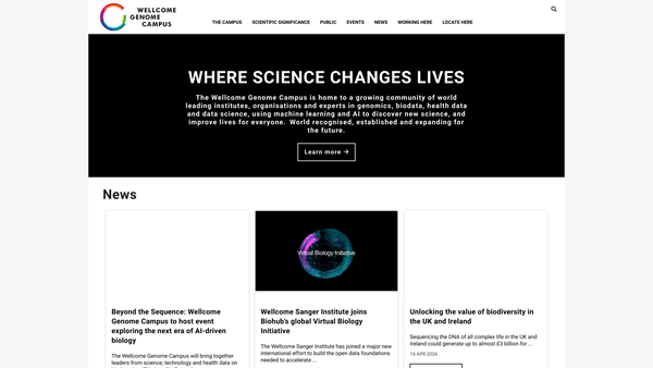Screenshot of the Hinxton Hall Limited website