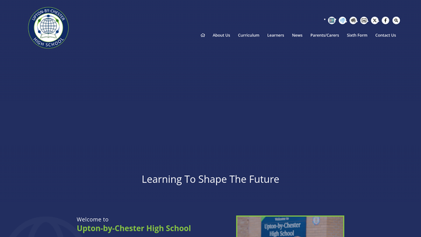 Screenshot of the Upton High School Fund website