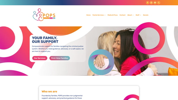 Screenshot of the Partners Of Prisoners And Families Support Group website