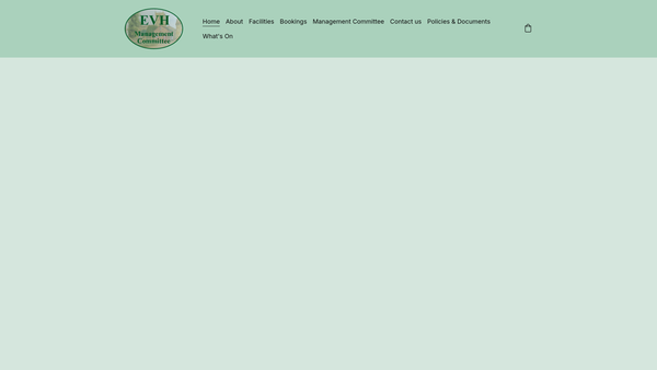 Screenshot of the Everdon Village Hall website