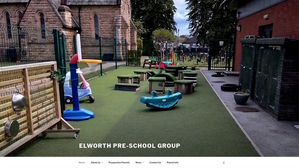 Screenshot of the Elworth Pre School Group website