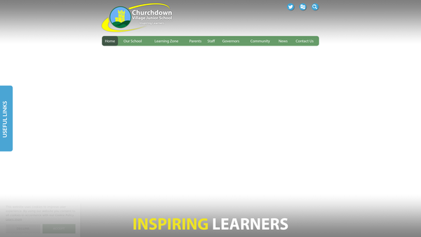 Screenshot of the Churchdown Junior School Parent Teacher Association website
