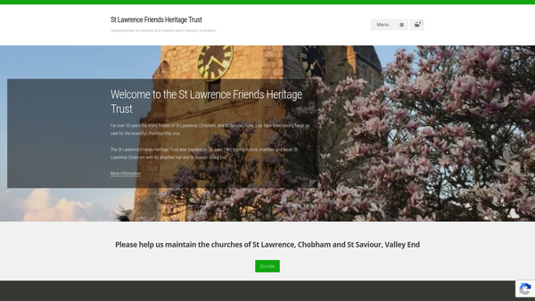 Screenshot of the St Lawrence Friends Heritage Trust website