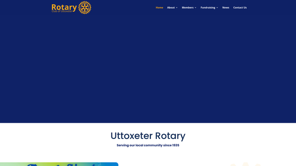 Screenshot of the The Rotary Club Of Uttoxeter Trust Fund website