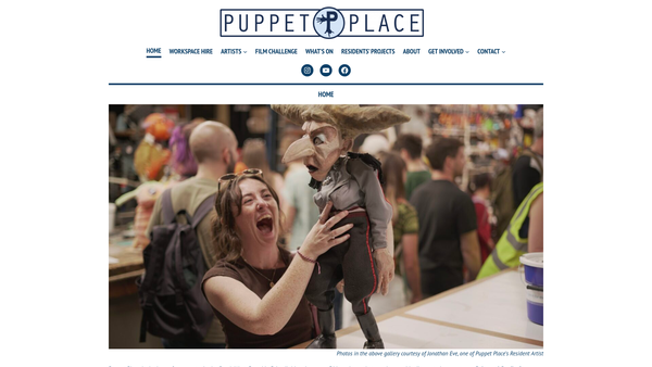 Screenshot of the Puppet Place Trust Ltd website