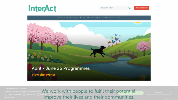 Screenshot of the Interact Chelmsford Limited website