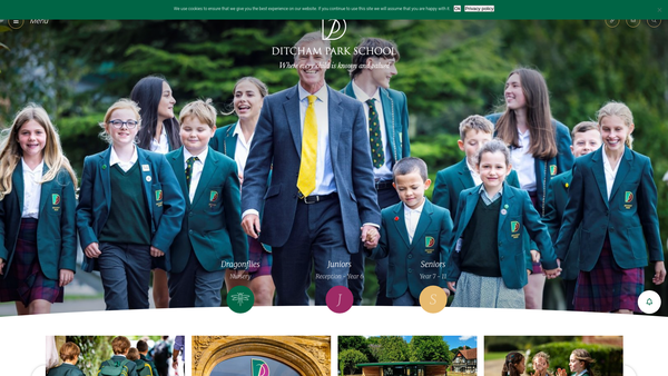 Screenshot of the The Friends Of Ditcham Park School website