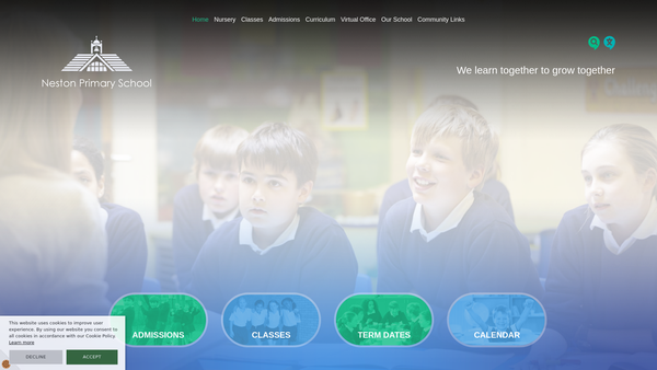 Screenshot of the Neston Primary School Friends And Parents Association website