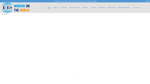 Screenshot of the Window On The World website
