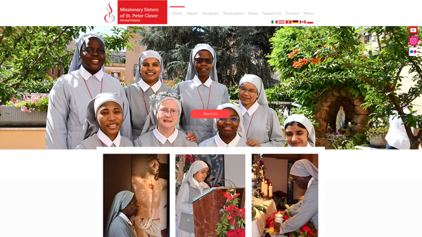 Screenshot of the Sodality Of St.peter Claver website