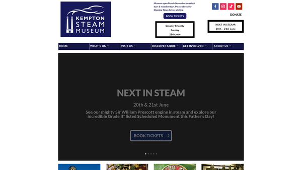 Screenshot of the Kempton Great Engines Trust Limited website