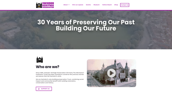 Screenshot of the The New Mechanics Institution Preservation Trust Limited website
