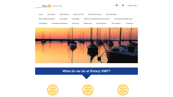 Screenshot of the Rotary Club Of South Woodham Ferrers Charity Trust Fund website