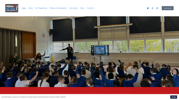 Screenshot of the The No Way Trust Limited website
