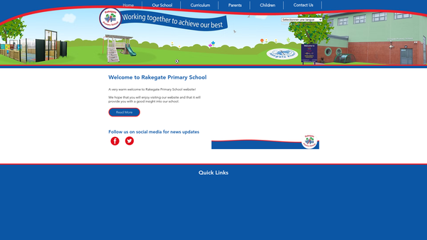 Screenshot of the Rakegate Junior School Fund website