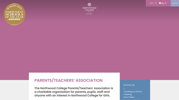 Screenshot of the Friends Of Northwood College website