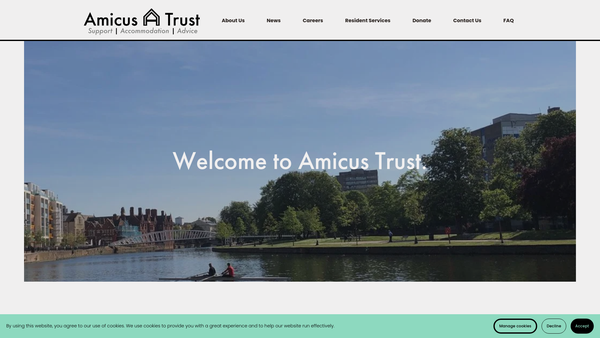 Screenshot of the Charlotte Beaty's Almshouses website