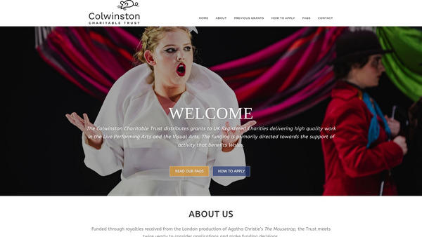 Screenshot of the Colwinston Charitable Trust website