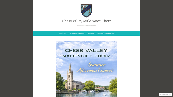 Screenshot of the Chess Valley Male Voice Choir website