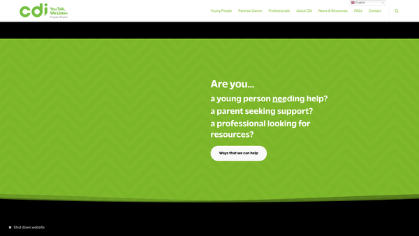 Screenshot of the Croydon Youth Information And Counselling Service Limited website