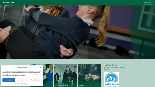 Screenshot of the The Wensleydale School Fund website