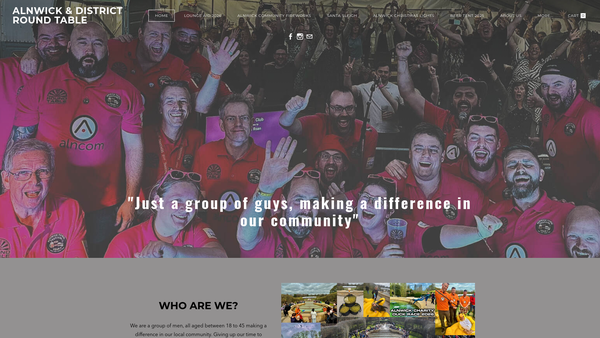 Screenshot of the Alnwick And District Round Table Charity Fund website