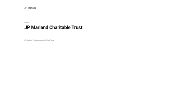 Screenshot of the The J P Marland Charitable Trust website