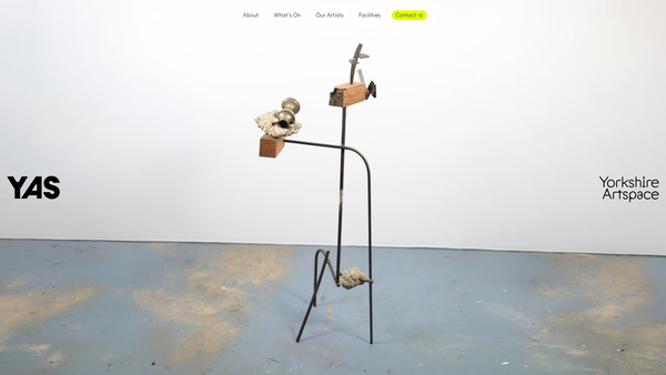 Screenshot of the Yorkshire Artspace Society website