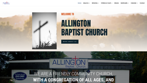 Screenshot of the Allington Baptist Church Trust website