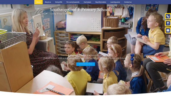 Screenshot of the Southrop School PTA website