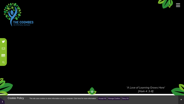 Screenshot of the The Coombes PTA website